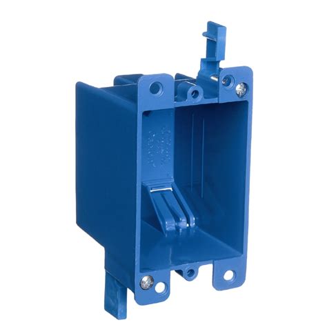 blue side mount electrical outlet box|(6 PACK) Plastic Electrical Box, Blue Outlet Box, Single Gang .